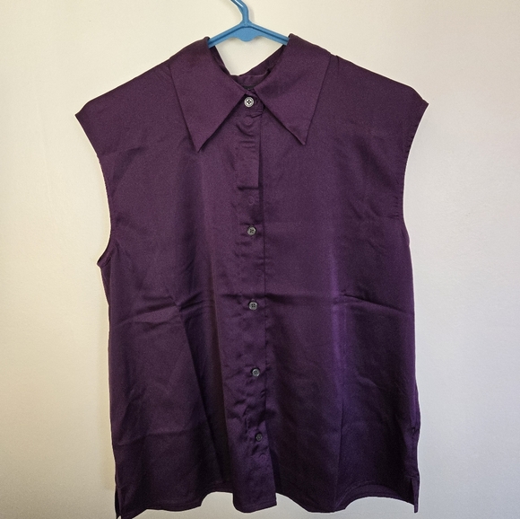 NWT Banana Republic Sleeveless Collared Blouse Size Small - Picture 2 of 6